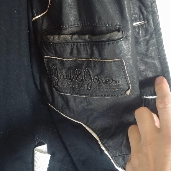 Jack And Jones Vintage Leather Jacket - Picture 6 of 12